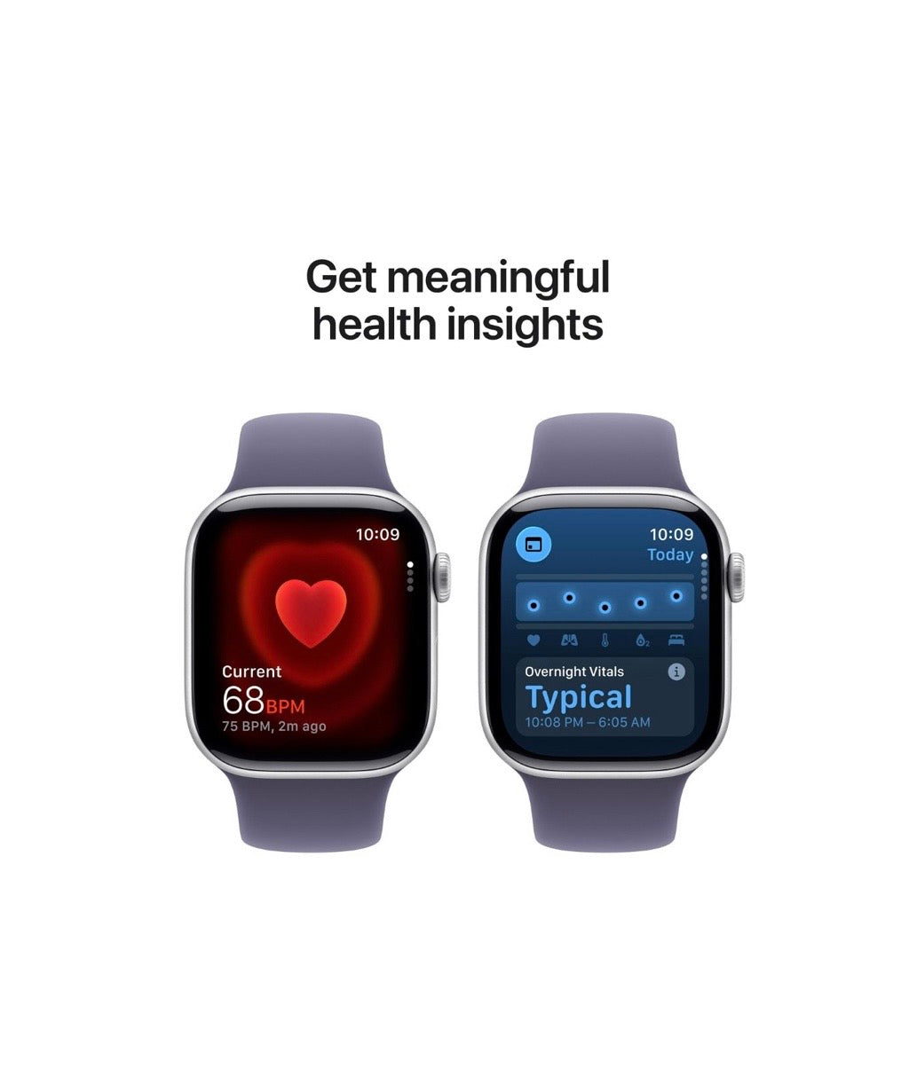 Apple Watch Series 11 Silver Aluminium Case with Purple Fog Sport Band