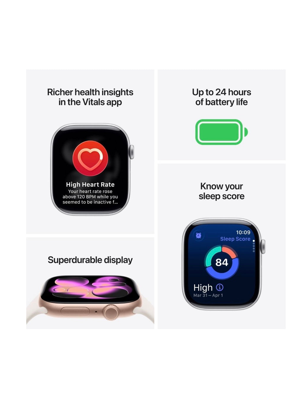 Apple Watch Series 11 Silver Aluminium Case with Purple Fog Sport Band