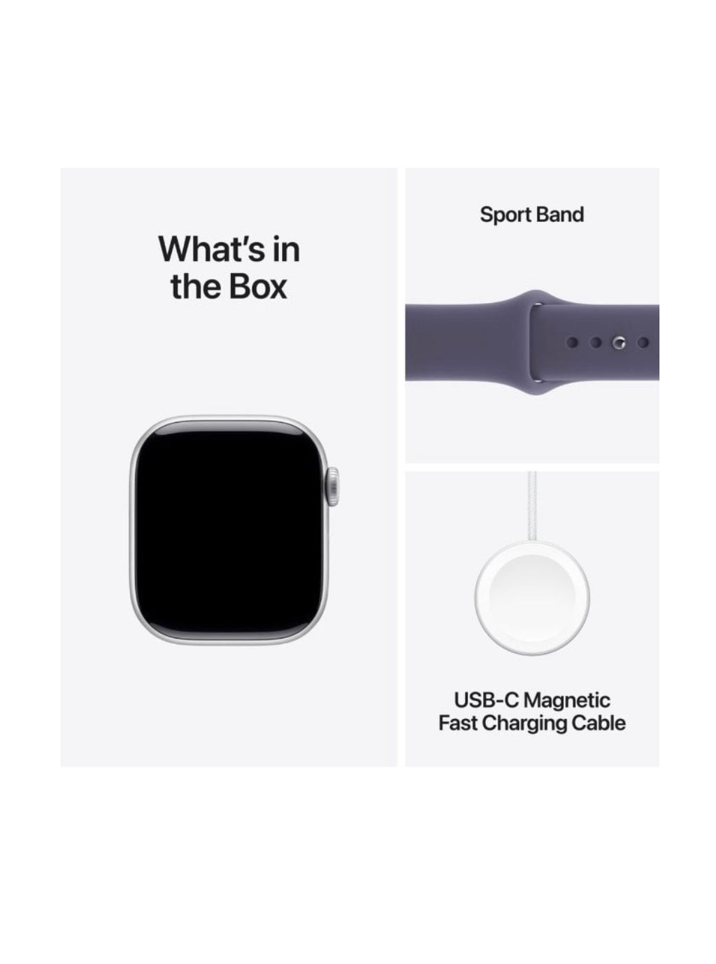 Apple Watch Series 11 Silver Aluminium Case with Purple Fog Sport Band