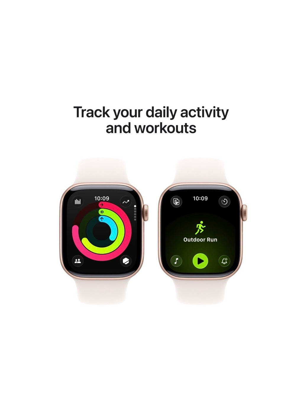 Apple Watch Series 11 Rose Gold Aluminium Case with Light Blush Sport Band